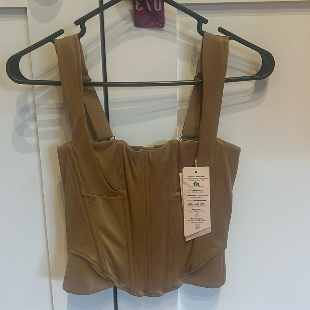 NWT! Corset “going out” top